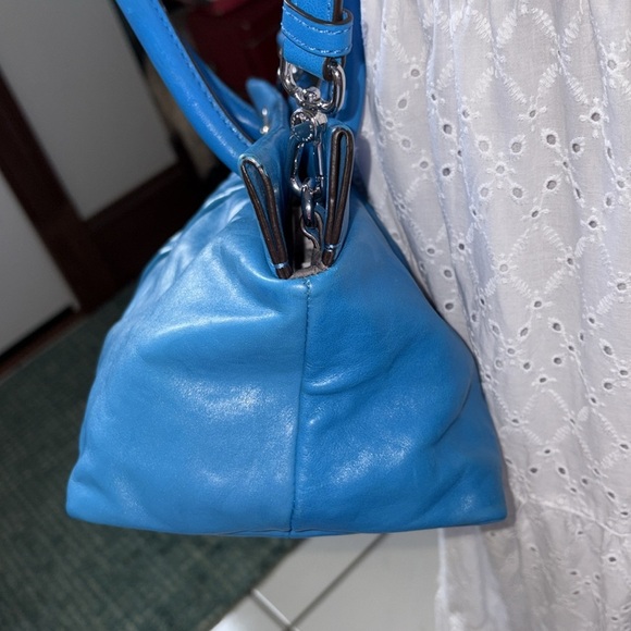Marc Jacobs  Marc by Marc Satchel Crossbody bag  smooth leather  bright blue EUC - Picture 6 of 17